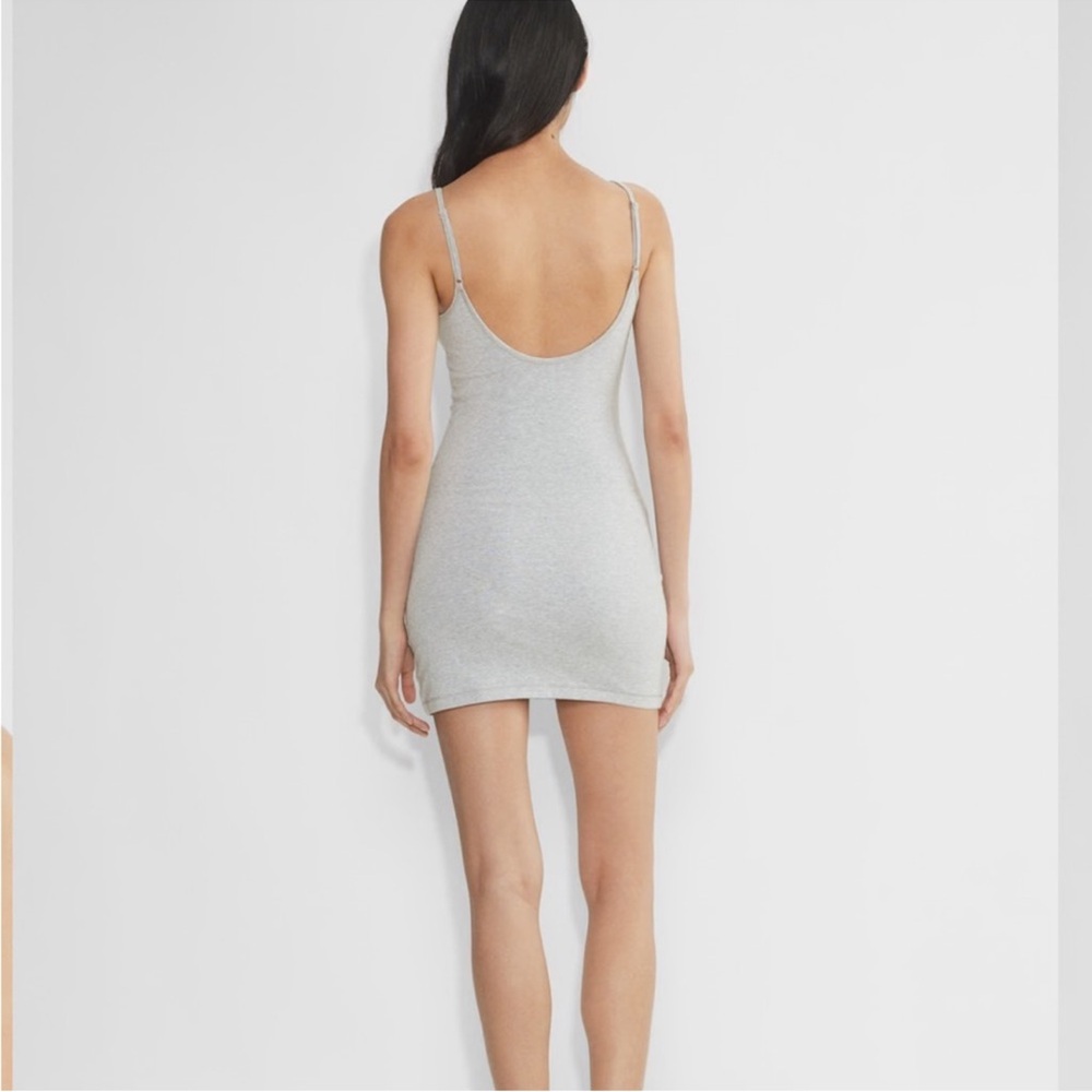 Aritzia Gray Mini Dress with Spaghetti Straps
